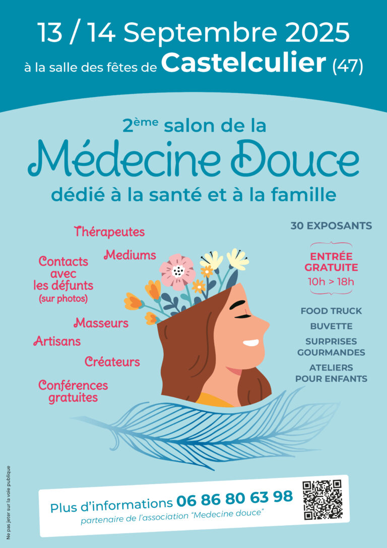 Lire la suite à propos de l’article 13 et 14 septembre : salon de la médecine douce à Castelculier